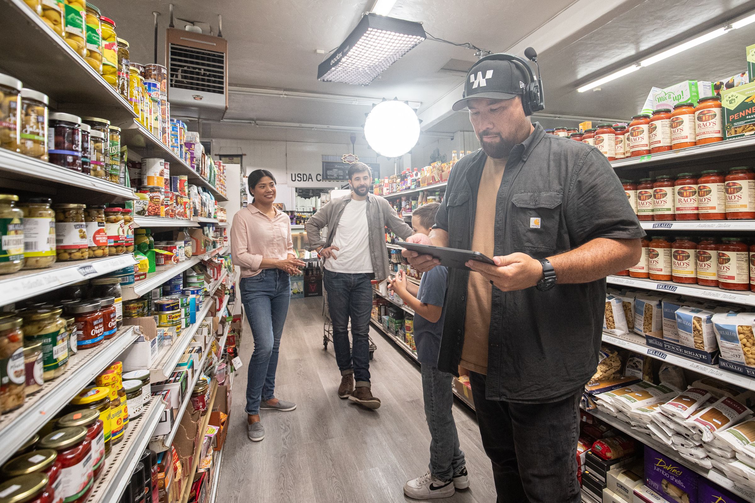 Shane Aguon directing on set for Fair Trade USA