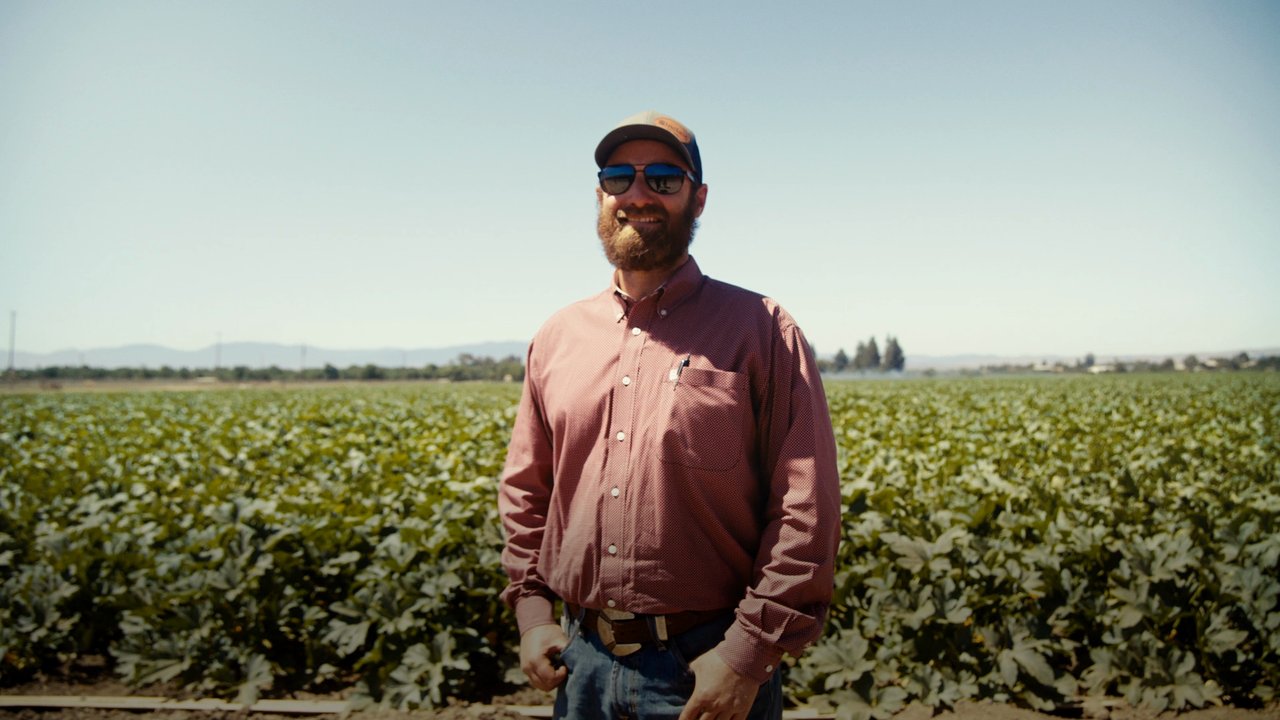 Michael Tobias in his field at Tobias Farms, California